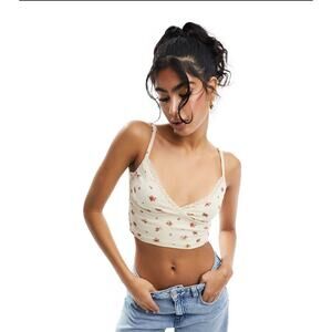 NWT COTTON ON Clare White Floral Lace Cami Casual Top Sz XL Women Crop Soft NEW